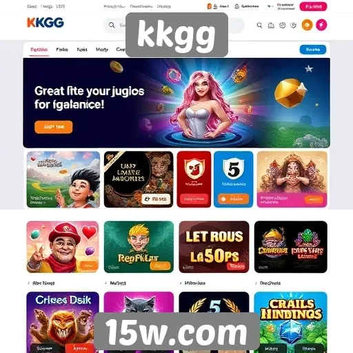 Tendências de design no site de jogos kkgg